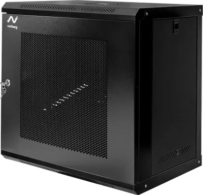Zdjęcie produktu dla Szafa Rack NETBERG 19" 12U 600x600x400mm instalacyjna serwerowa na elektronikę wisząca drzwi perforowane czarna