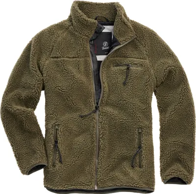 Produktbild von Brandit Herren Teddyfleece Jacke (oliv) Größe 2XL