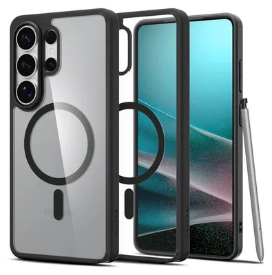 Produktbild von Spigen Ultra Hybrid (MagFit), Cover, Samsung, Galaxy S26 Ultra, 17,5 cm (6.9"), Transparent, Schwarz