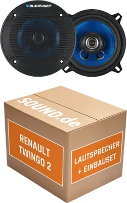 Produktbild von Lautsprecher Boxen Blaupunkt ICx542 - 13cm 2-Wege Auto Einbauzubehör - Einbauset passend für Renault Twingo 2 Front Heck - justSOUND
