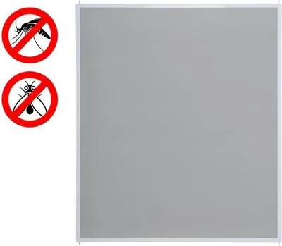 Produktbild von Fliegengitter Insektenschutz Fenster 80 x 100 cm Mückenschutz Alurahmen Bausatz