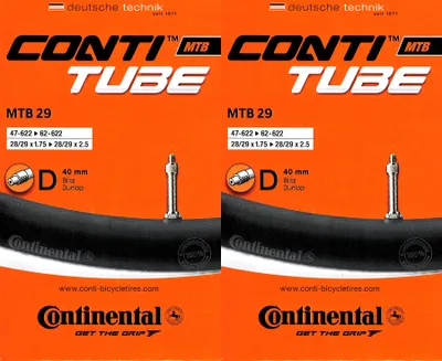 Produktbild von 2x Continental MTB 29 DV Schlauch Dunlop Ventil 40mm 29 Fahrrad MTB Blitzventil
