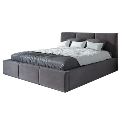 Produktbild von Polsterbett VEROM 120 x 200 mit Matratze und Bettkasten. Farbe: Grau
