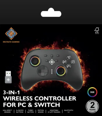 Image de Deltaco Wireless 3-in-1 PC Controller - Manette de jeu