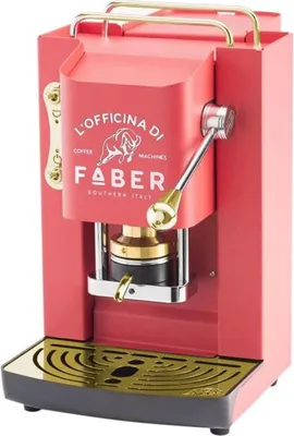 Immagine prodotto di Faber Italia Pro Deluxe PROCHERRYBASOTT Macchina da Caffè a Cialde 44mm Rosso