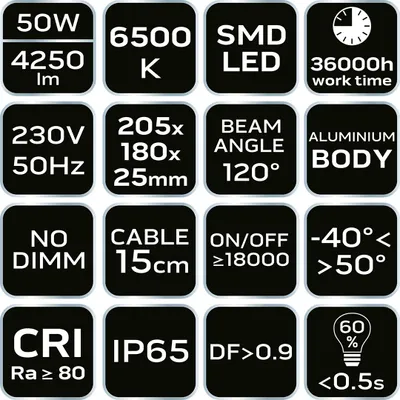 Produktbild von SMD-Reflektor 50W 4250 lm 230V