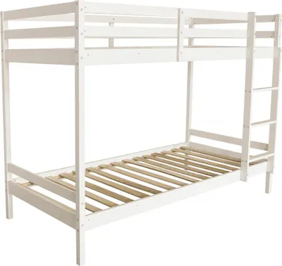 Immagine prodotto di Letto a castello in legno per bambini "Lionel" 90 x 190 cm - Bianco