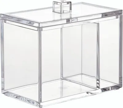 Produktbild von 2-Fach Kunststoffbox mit Deckel / Aufbewahrungsbox / Badezimmer / Kosmetik