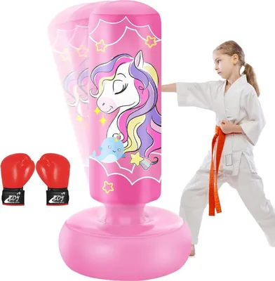 Produktbild von Aufblasbarer Boxsack für Kinder - Ideal für Karate-Training und Stressabbau
