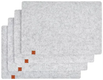 Produktbild von Justinus Filz-Tischset, hellgrau, 4-teilig, 30 x 45 cm, für Küche & Esszimmer