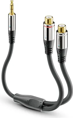 Produktbild von sonero S-ACA003, 3.5mm, Männlich, 2 x RCA, Männlich, 0,25 m, Schwarz
