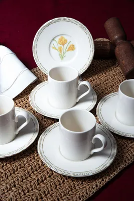 Image de Hermia Concept, ensemble de tasses à café de haute qualité (12 pièces) en porcelaine 100 % | 1001