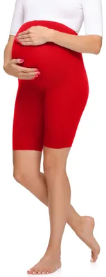 Immagine prodotto di Leggings premaman corti da donna Merry Style in viscosa, modello MS10-299 (rossi, taglia XS)