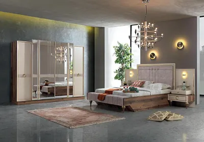 Immagine prodotto di Set completo camera da letto genitori armadio letto comodino 4 pezzi