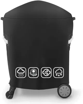 Obrázek produktu pro Obal na gril Weber Q100/Q200 na vozíku, 600D Oxford 7113 pro grily Weber Q1000/Q1200/Q1400/Q2000/Q2200/Q2400 s přenosným stojanem, vodotěsný a odolný proti roztržení