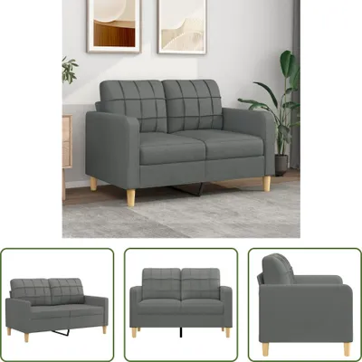 Produktbild von The Living Store 2-Sitzer-Sofa Dunkelgrau 120 cm Stoff