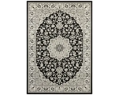 Zdjęcie produktu dla Tradycyjny dywan czarno szary z wiskozy 160x230cm