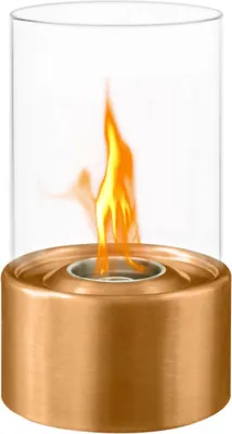 Produktbild von Bioethanol-Kamin Taipei,–kologischer Kamin, Rauchfreies Feuer,  Italy, 16x16 h28 cm, Bronze und Transparent