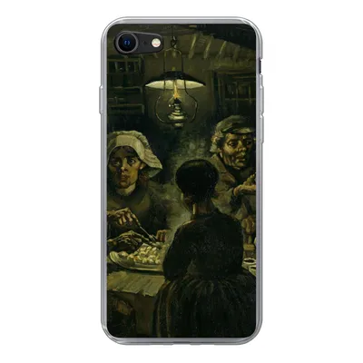 Produktbild von MuchoWow® Handyhülle Schutzhülle Hülle für iPhone SE 2020 Die Kartoffelesser - Vincent van Gogh Silikon Softcase Handy Hülle - Kartenbesitzer