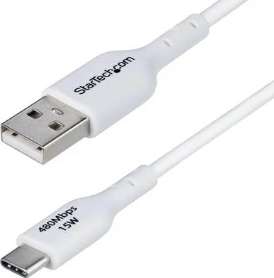 Obrázek produktu pro StarTech.com USB2AC1MNCWHE, 1 m, USB A, USB C, USB 2.0, 0,48 Gbit/s, Bílá