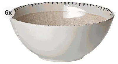 Immagine prodotto di Ciotola per muesli da 650 ml, set da 6 pezzi, Natura crema