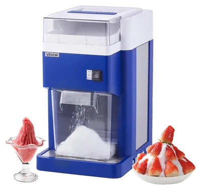 Immagine prodotto di VEVOR Macchina professionale per tritare il ghiaccio - Cono di ghiaccio da 1,8 L, fine e soffice, con motore da 300 W e lame in acciaio inossidabile, tritaghiaccio professionale per pasticcerie, riunioni di famiglia e ristoranti, blu