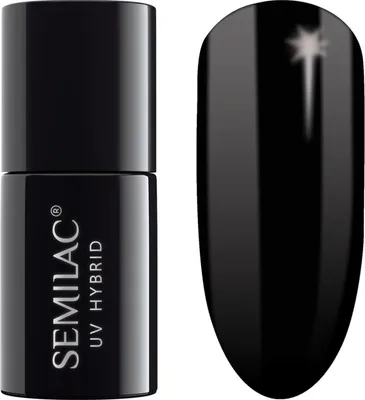 Immagine prodotto di Semilac | Smalto ibrido - Nero - 7ml - N. 031 - Copertura totale - Classico fino a 3 settimane di tenuta
