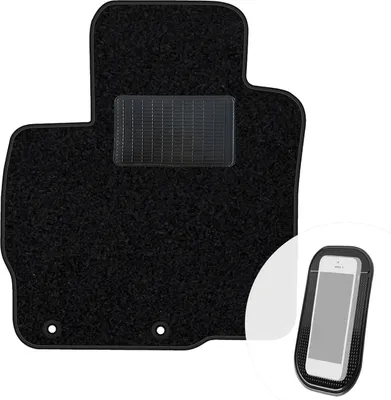 Produktbild von moto-MOLTICO Fahrer Fußmatte Auto Velours Fahrerseite Autoteppiche Schwarz Fahrermatte 1-teilig passend für Mitsubishi Outlander III 2012-2022