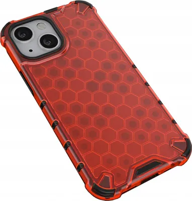 Image de Étui blindé en nid d'abeille avec cadre en gel Iphone 13 Mini Rouge