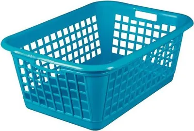 Image de Corbeille Linge Williams Bleue Robuste, Aluminium & Plastique - Williams