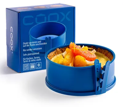 Obrázok produktu pre Forma na pečenie s odnímateľnou bočnou stenou a sklenenými nožičkami – priemer 18 cm
