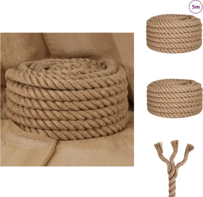 Image de vidaXL Corde de jute 5 m longueur 50 mm épaisseur - Cordes