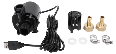 Obrázek produktu pro Ponorné čerpadlo, DC 5 V, 4 W, 500 l/h, zdvih 180 cm, IP68, extrémně tichá bezkartáčová USB fontána, jezírko pro akvárium, akvárium