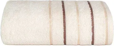 Produktbild von Handtuch, Badetuch aus Baumwolle mit Zierstreifen Fresh 70x140cm Vanille
