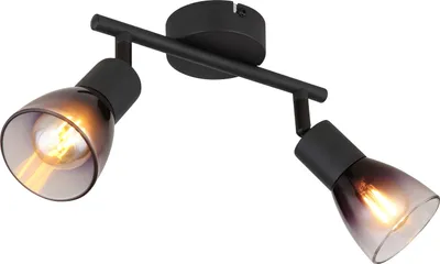 Produktbild von GLOBO 54312-2, Schwarz, Glas, Metall, IP20, I, E14, 25 W