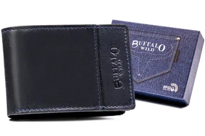 Obrázek produktu pro Buffalo Wild | Malá kožená peněženka, pro muže, bez zapínání