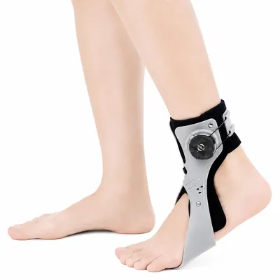 Produktbild von Sprunggelenk Orthese mit Fußheberstütze, Gehunterstützung nach Nervenschäden und Rehabilitation, komfortable Fußorthese mit verstellbarer Fixierung