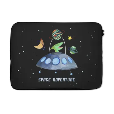 Produktbild von MuchoWow® Laptop Hülle 14 ZollZitate - 'Weltraumabenteuer' - Sprichwörter - Jungen - Kinder - Kind - Kindheit Laptoptasche - Laptoptasche - Stoßsicher - Schutzhaube