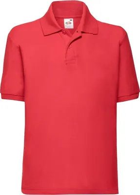 Zdjęcie produktu dla Koszulka polo dziecięca, krótki rękaw - FOL 65/35 POLO/K - red - rozm. 9/11