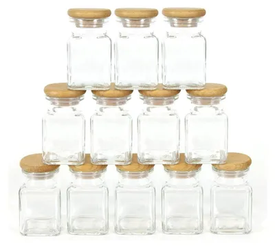 Produktbild von Set von 12 Gewürzgläsern 150 ml mit Deckel