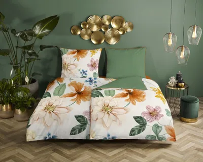 Produktbild von Duvet cover Descanso 200x200 + 2* 80x80 cm - flowers