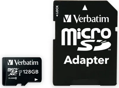 Produktbild von SD MicroSD Card 128GB Verbatim SDXC Premium Class10 + Adapte retail