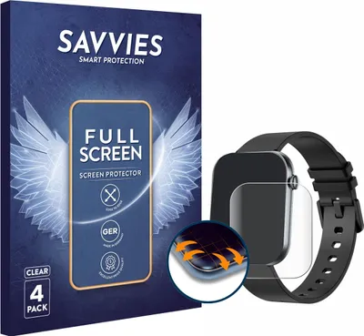 Produktbild von 4x Savvies Fullscreen Schutzfolie für Knauermann LITE 4 2026 Displayschutz Folie Fullcover Klar Transparent