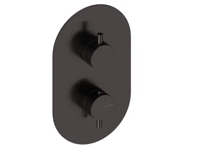 Produktbild von SANYCCES LOOP Unterputz 1-Weg-Duschbrausebatterie mit Thermostat, schwarz metallisch