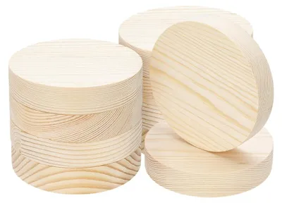 Image de 10 disques ronds en bois naturel de 10 cm de diamètre, pour projets de bricolage