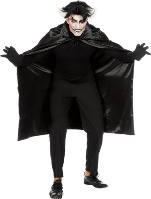 Produktbild von Vampir Cape schwarz - Halloween Kostüm Herren