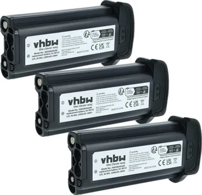 Produktbild von vhbw 3x Akku kompatibel mit Canon EOS 1Ds Mark II, 1D Mark II N, 1D Mark II Kamera (1500 mAh, 12 V, NiMH)