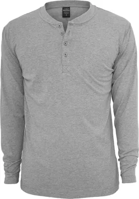 Produktbild von Urban Classics Langarmshirt Herren Basic Henley grau M
