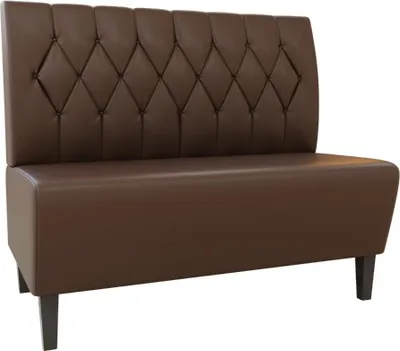 Produktbild von Gastro Sitzbank Paris | 120 cm breit | Kunstleder Braun | Diamant | Dinerbank