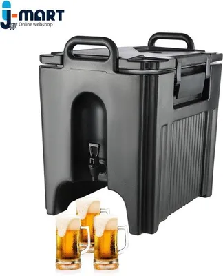 Produktbild von Isolierter Getränkeautomat mit Wasserhahn - Limonadenhahn - Bierhahn - Heiß- und Kaltgetränke - 42,5 x 25,7 x 45,5
